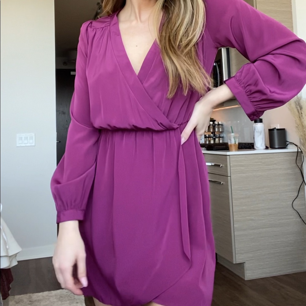 Purple silk dress
